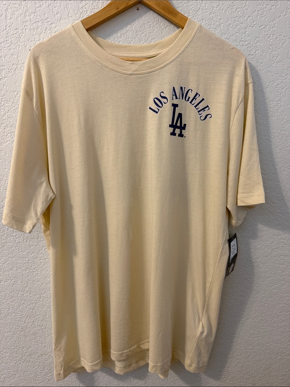 Genuine Merchandise Los Angeles LA Logo Short Sleeve Tee - Cream